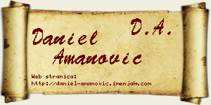 Daniel Amanović vizit kartica